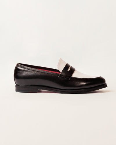 Mocasín Alessa Negro-Blanco Suela Clásica