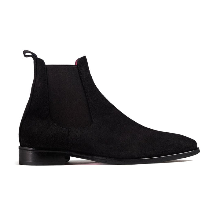 Bota Jacques Gamuza Negro Suela Clásica