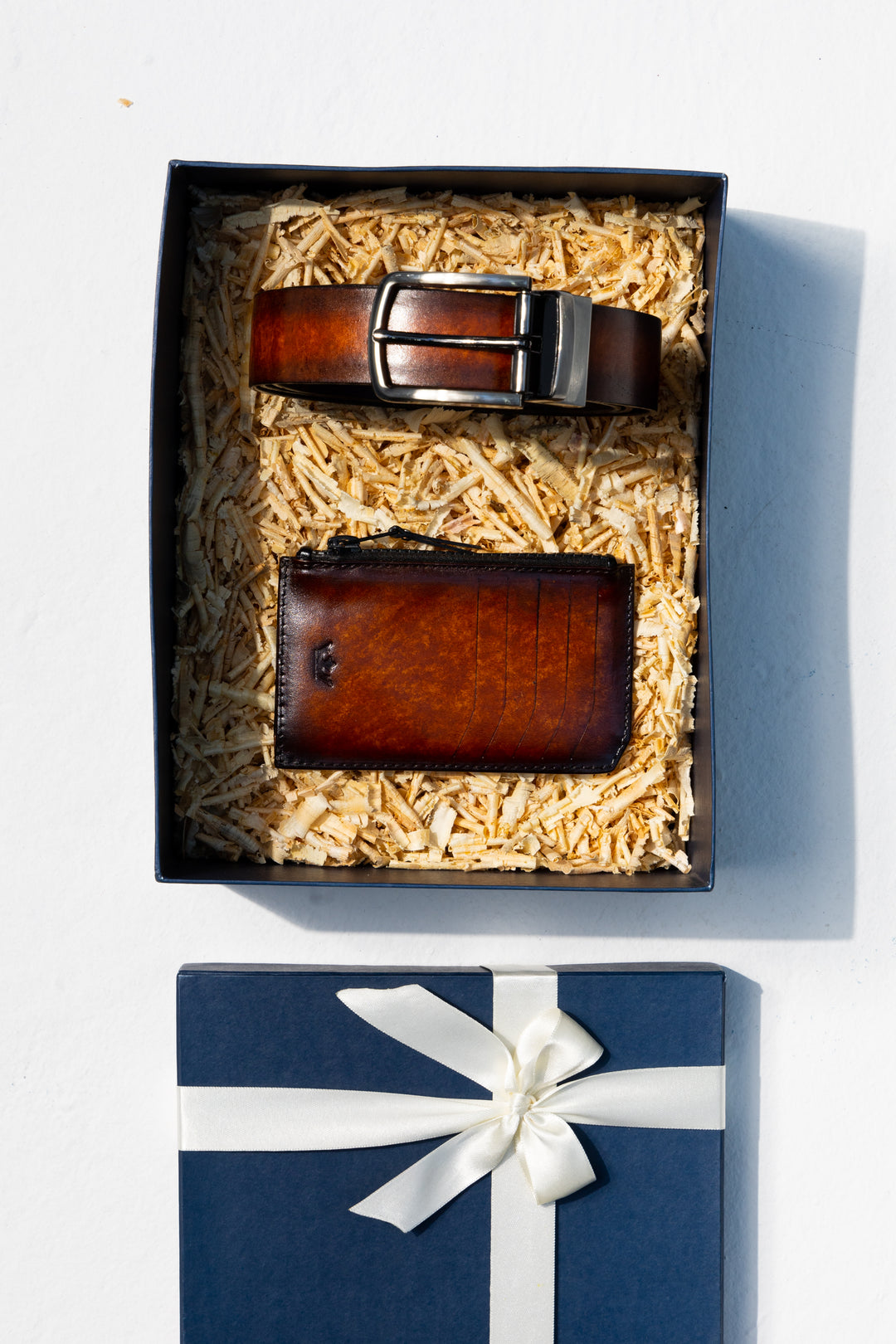 Cinturón + Billetera Cognac