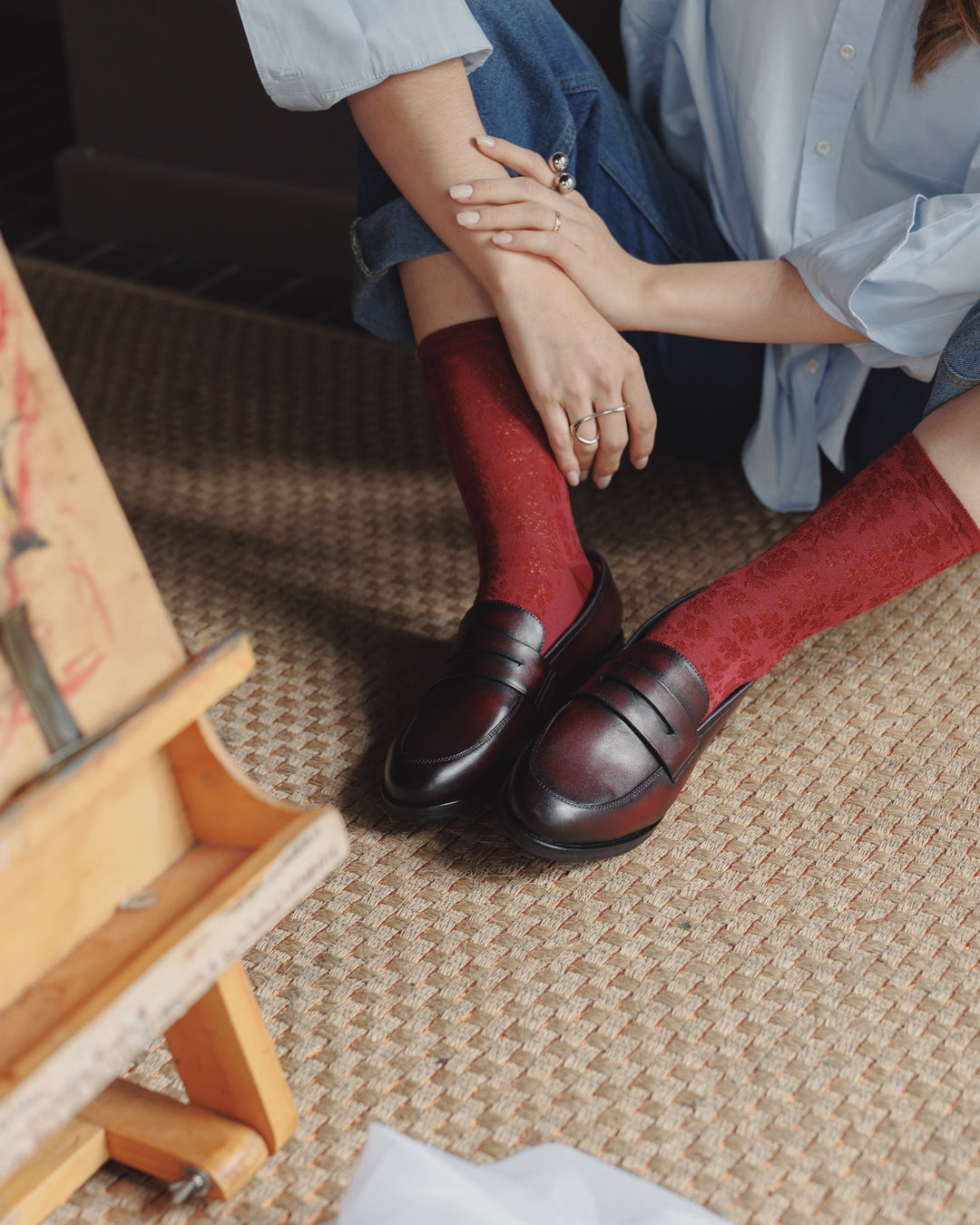 Mocasín Alessa Vinotinto Suela Ultraliviana