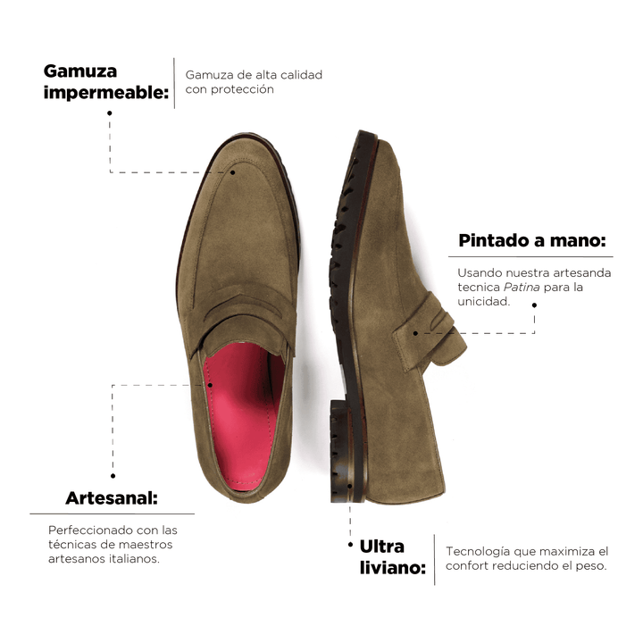 Mocasin Alessandro Gamuza Truffle