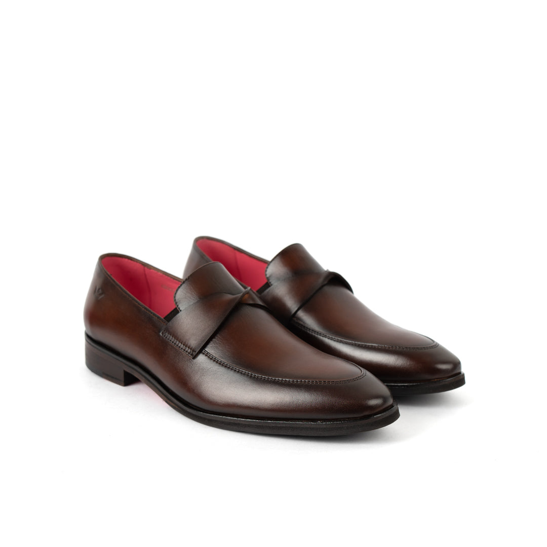 Mocasín Reverso Café Suela Clásica