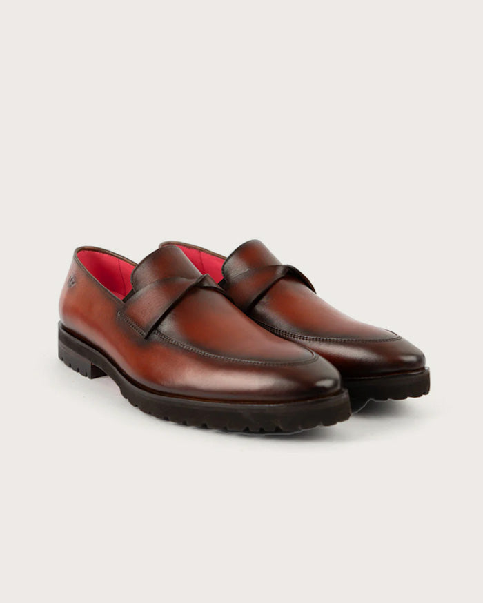 Mocasín Reverso Cognac Suela Ultraliviana